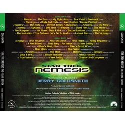 Star Trek: Nemesis Soundtrack (Jerry Goldsmith) - CD Achterzijde