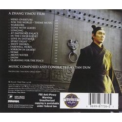 Hero Soundtrack (Tan Dun) - CD Achterzijde