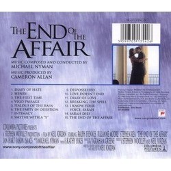 The End of the Affair Soundtrack (Michael Nyman) - CD Achterzijde